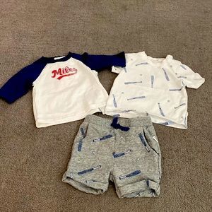 Miles tops and shorts